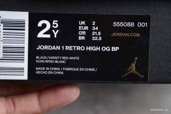 Red  555088 Banned 001 001  Bred Jordan 555088 High Black OG Retro 1 Air Kid Kids 0918